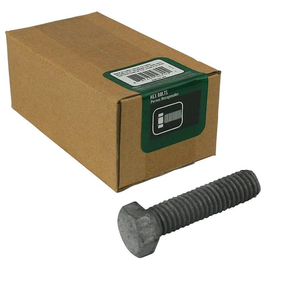 Everbilt 1/4 in.-20 x 3 in. Galvanized Hex Bolt (15-Pack)
