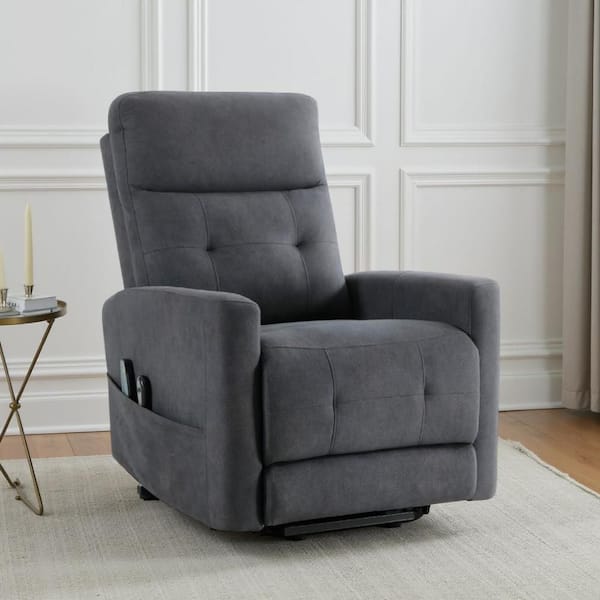 Woxo Dark Gray Microfiber Standard Recliner