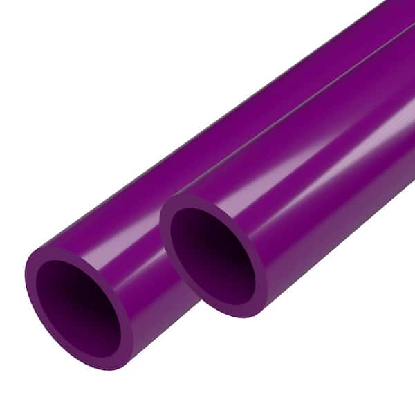 1-1/4 in. x 5 ft. Purple Furniture Grade Schedule 40 PVC Pipe (2-Pack)
