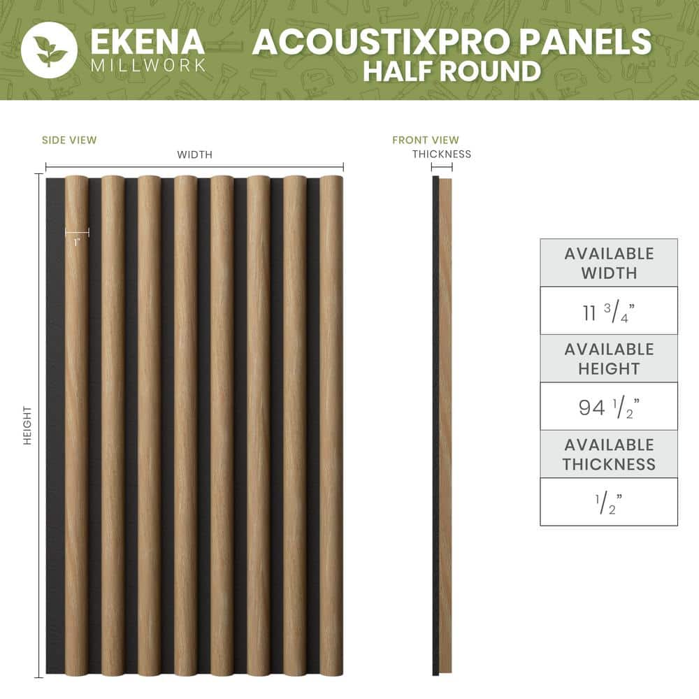Early American MDF Noise Cancelling Slat Wall Panels (2 Pack)