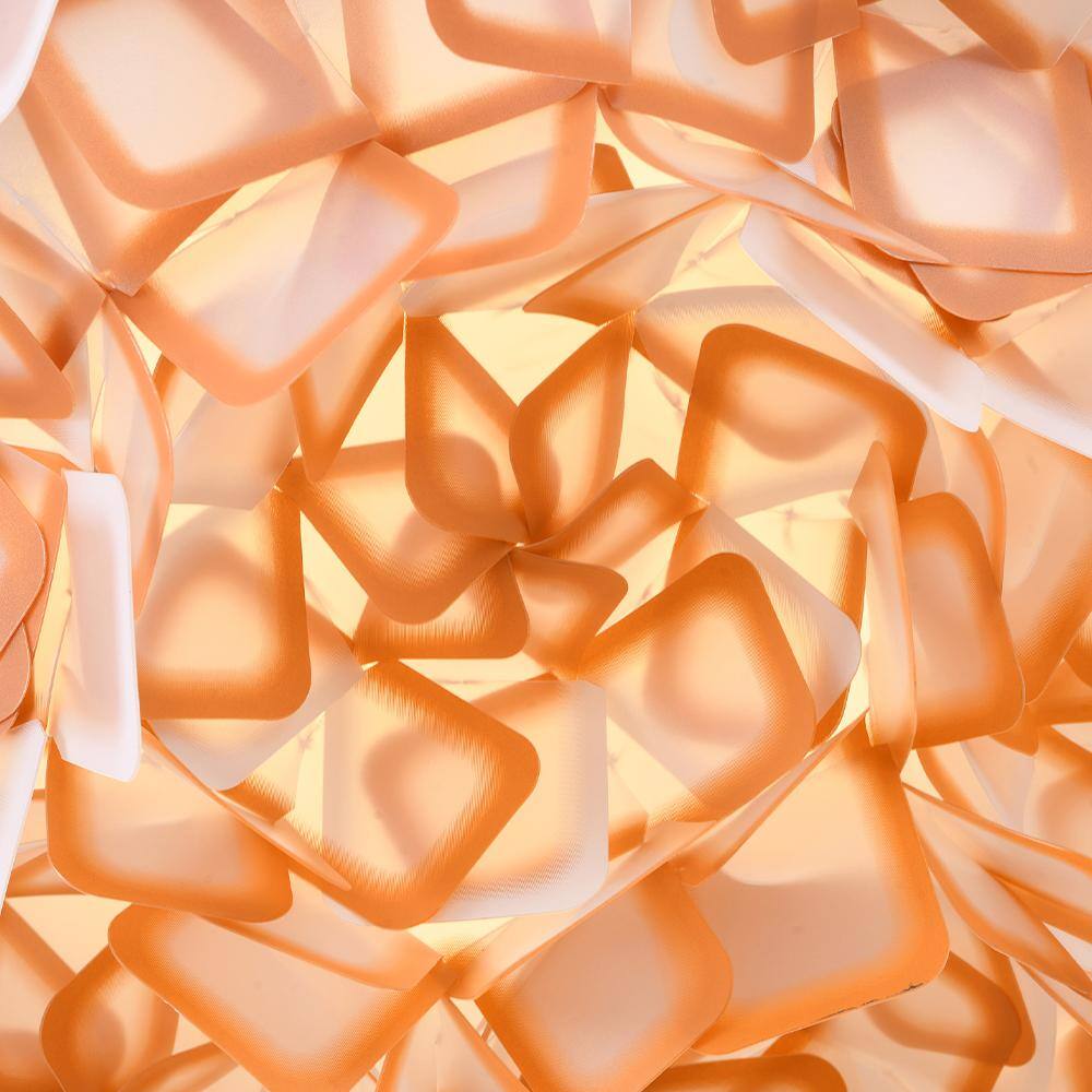 Cloudscape LED Chandelier in White and Orange Acrylic