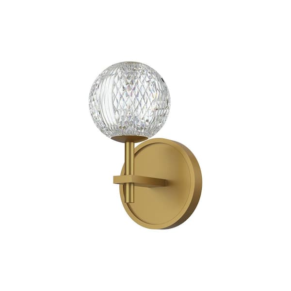 Marni 5-in 1 Light 5-Watt Natural Brass Integrated LED Vanity Light