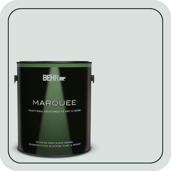 BEHR MARQUEE 1 gal. #490E-2 Delicate Mist Semi-Gloss Enamel Exterior Paint & Primer