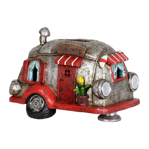 Exhart Solar Retro Camper Statue