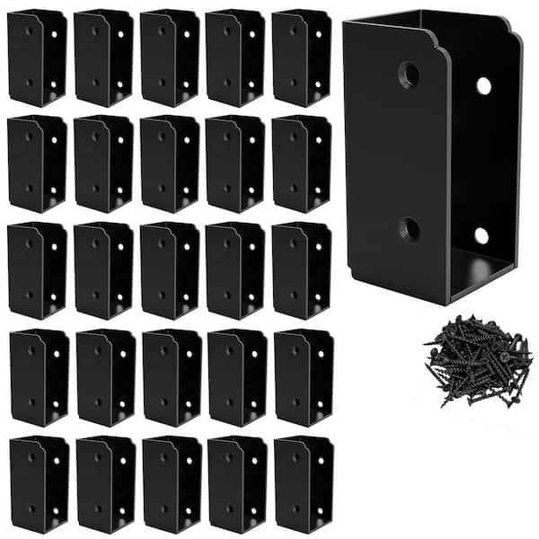 2x4 Stainless Steel Deck Railing Brackets Connectors Weatherproof Durable 24-Pack
