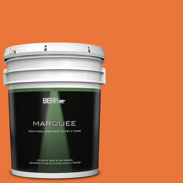 BEHR MARQUEE 5 gal. Home Decorators Collection #HDC-MD-27 Tart Orange Semi-Gloss Enamel Exterior Paint & Primer