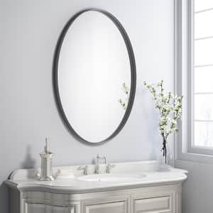 24 in. W x 35 in. H Framed Oval Bathroom Vanity Mirror