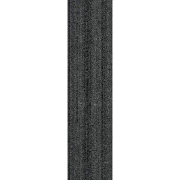 Foss Gray Commercial/Residential 9 in. x 36 in. Peel and Stick Carpet Tile Plank 16 Tiles/Case (36 sq. ft.)