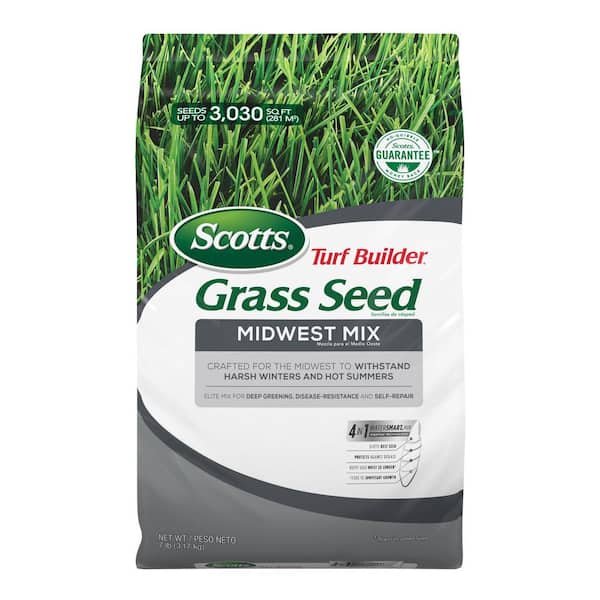 Scotts Turf Builder 7 lbs. Grass Seed Midwest Mix Crafted to Withstand Harsh Winters and Hot Summers