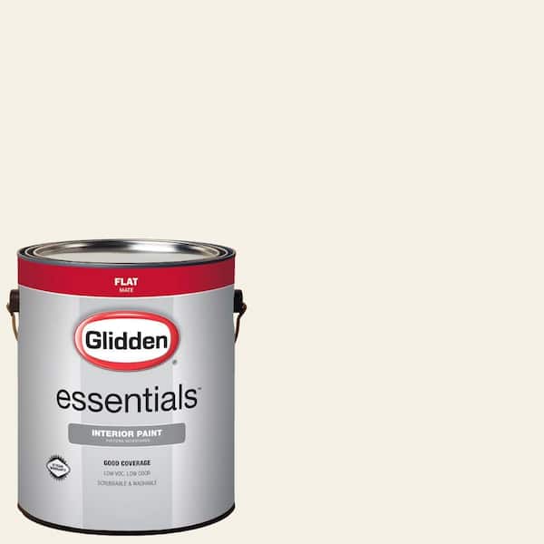 Glidden Essentials 1 gal. #HDGWN43 Crisp Linen White Flat Interior Paint