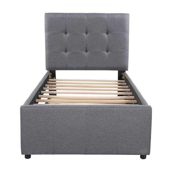 Adrie velvet deals upholstered platform bed