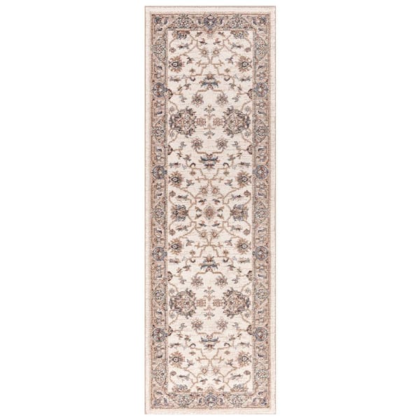 Concord Global Trading Cashmere Ivory 2 ft.x 7 ft. Traditional Runner Rug