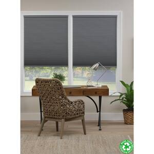 Cut-to-Width Anchor Gray Cordless Blackout Eco Polyester Honeycomb Cellular Shade 40.5 in. W x 64 in. L