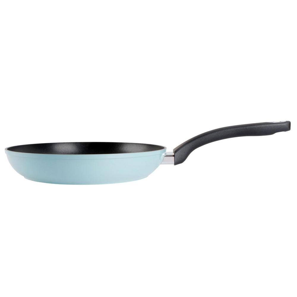 Dusty Blue 11 Inch Aluminum Nonstick Frying Pan with Enameled Finish