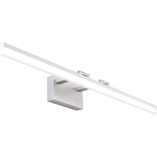 39 in. 1-Light Silver Dimmable LED Vanity Light Bar with 5500K Daylight