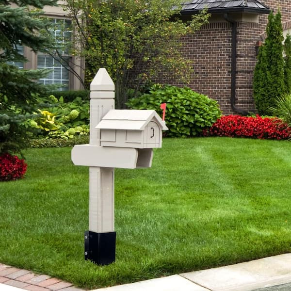 Insaga Decorative 4x4 Post Base Spike, Heavy Duty Fence Post Anchor Ground Spike For Mailbox Fence Post, Fence Stakes Post Support Base 23 X 3.7 X 3.7'' Outer Diameter (Inner