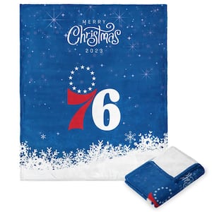 NBA Christmas 2023 76Ers Multicolor Polyester Silk Touch Throw Blanket