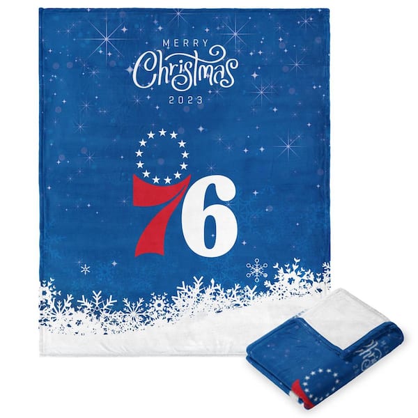 THE NORTHWEST GROUP NBA Christmas 2023 76Ers Multicolor Polyester Silk Touch Throw Blanket
