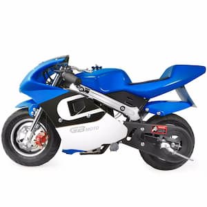 High Performance Mini Motorcycle 4 Stroke 40cc Blue/White Pocket Mini Bike