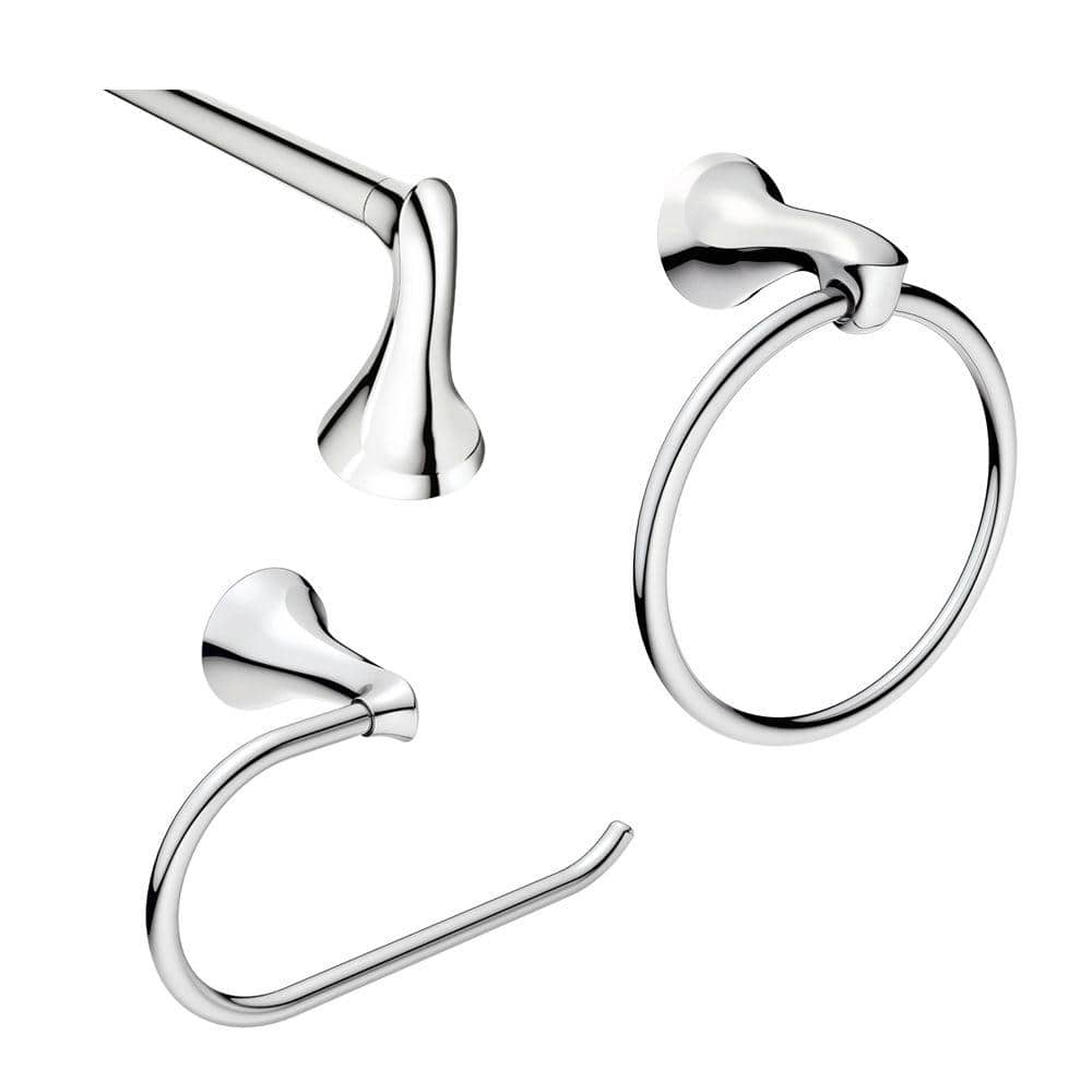 MOEN Darcy 3Piece Bath Hardware Set with 24 in. Towel Bar, Paper
