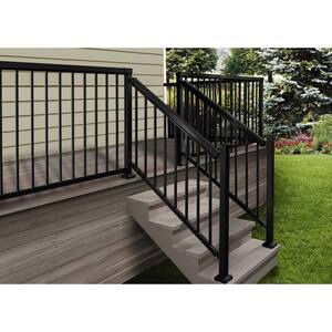 6 ft. Black Aluminum Deck Railing Stair Picket and Spacer Kit