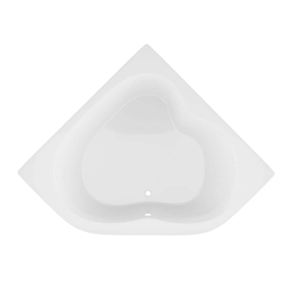 ANZZI 84 in. x 62 in. Acrylic Corner Drop-in Soaking Bathtub with
