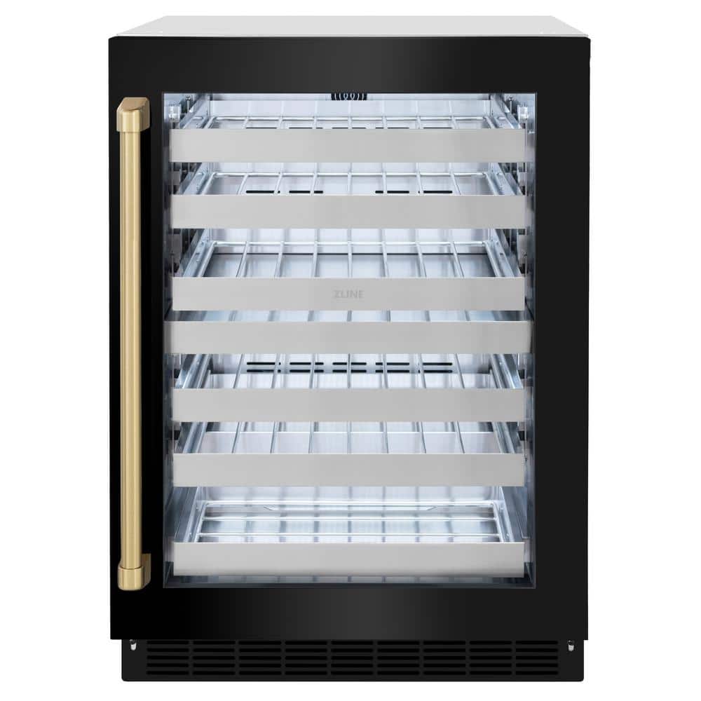 Touchstone 24 in. Dual-Zone 44-Bottle Beverage and Wine Cooler in Black Stainless Steel and Champagne Bronze price history on PriceWatchPro
