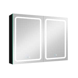 40 in. W x 30 in. H Rectangular Aluminum Medicine Cabinet with Mirror