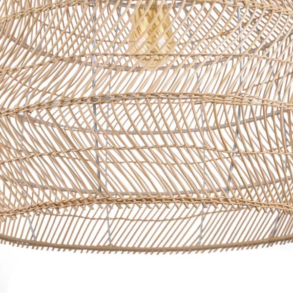 Arturesthome Rattan Woven Pendant Light – Handmade Natural Seaweed Chandelier For Kitchen Island, Dining Room & Boho Decor
