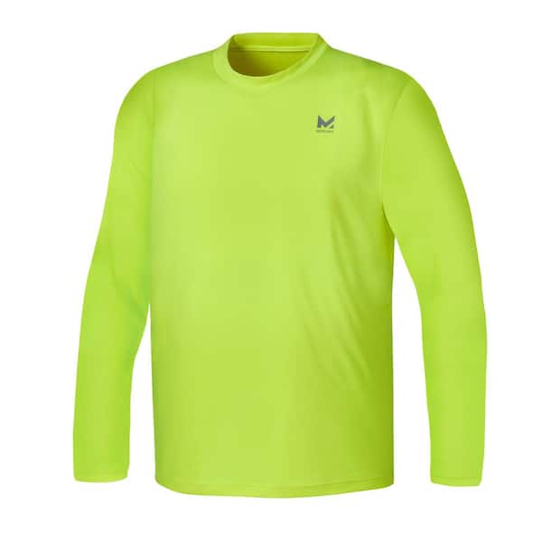 Unisex Long Sleeve Performance Shirt Hi Vis Yellow-X Large
