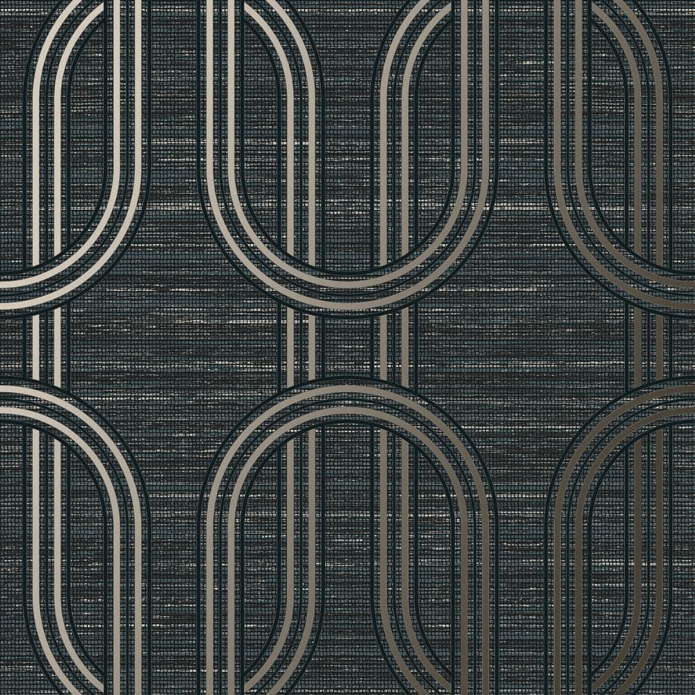 Indulgent Geo Onyx Vinyl Removable Wallpaper