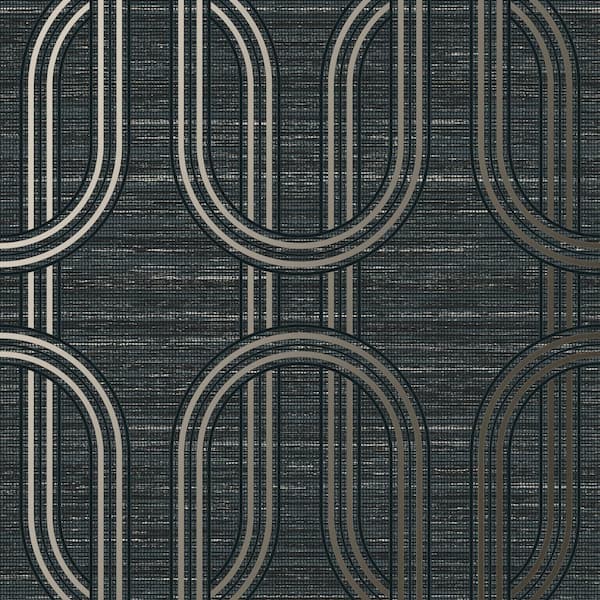 Boutique Indulgent Geo Onyx Removable Wallpaper Sample
