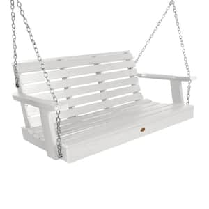 Weatherly 48 in. 2-Person White Recycled Plastic Porch Swing