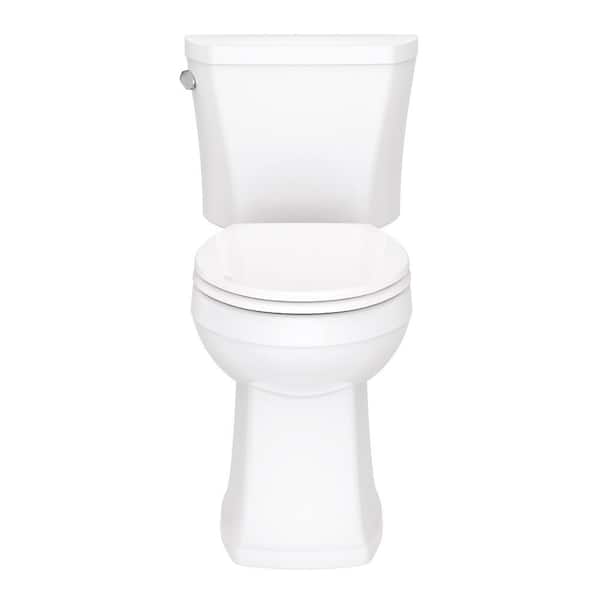 Gerber Avalanche Two-Piece 1.28 GPF Single Flush Elongated ADA Toilet in White with Slow Close Seat