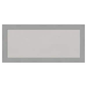 Brushed Nickel Framed Grey Corkboard 33 in. x 15 in Bulletin Board Memo Board