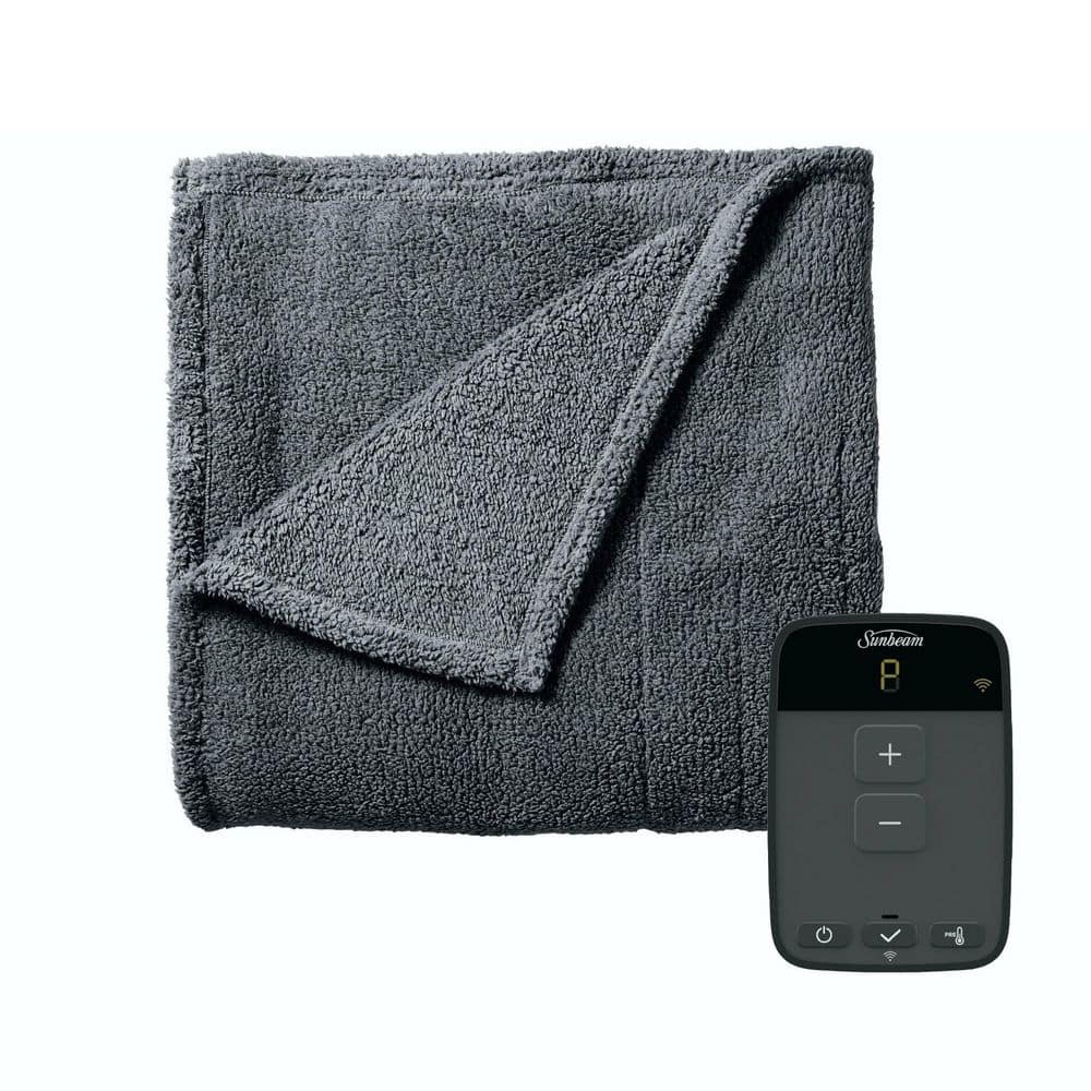 Sunbeam Full Size Slate Electric Lofttec Heated Electric Blanket with Wi-Fi Connection, Grey -  985118324M
