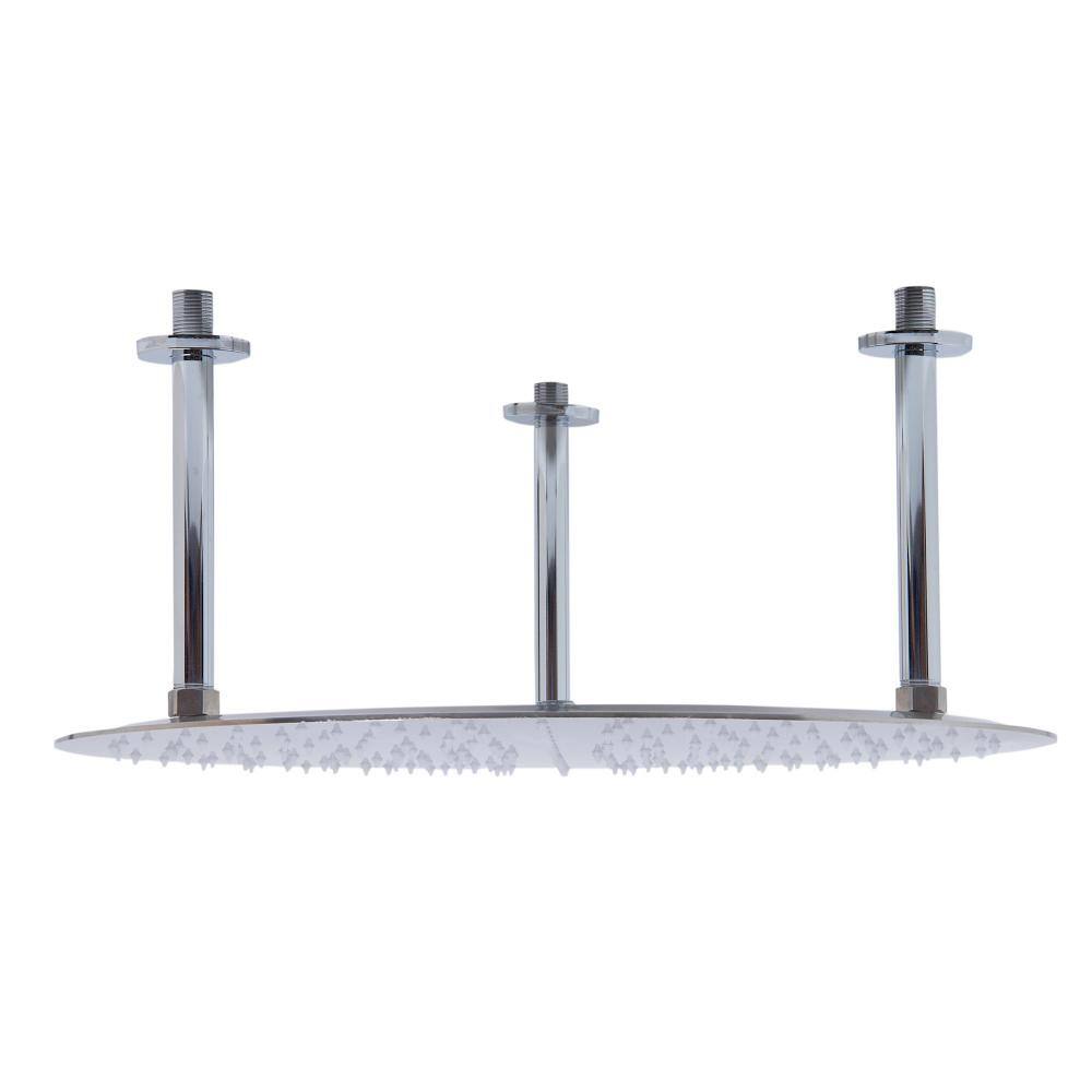 Ultra Thin Brushed Stainless Steel Ceiling Mounted Rain Shower Head