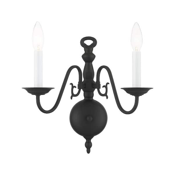 AVIANCE LIGHTING Yorkhaven 2-Light Black Sconce