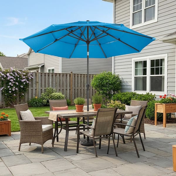 bendable patio umbrella PURPLE LEAF 10ft Durable Outdoor Umbrella, UV Umbrella, Grey, Garden Sun FullWrap Hampton Umbrella 2.2m – Style:Unicorn Rainbow lb fillable base that