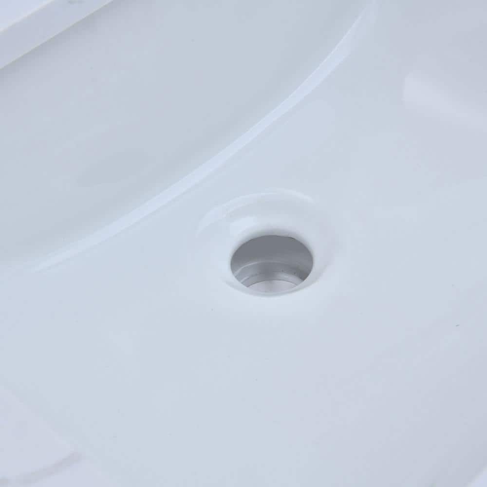 60 in. White Engineered Stone Vanity Top with Undermount Sink