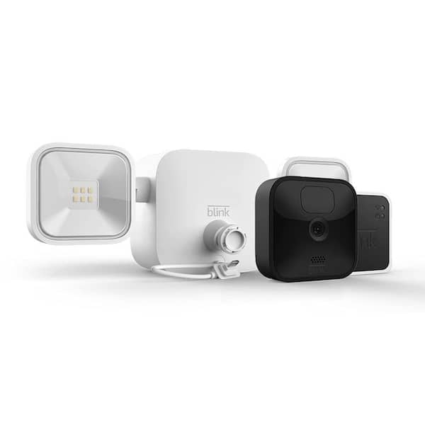 Blink Wireless White Outdoor Integrated LED 1-Camera System Plus Flood Light  B094YXRLCN - The Home Depot