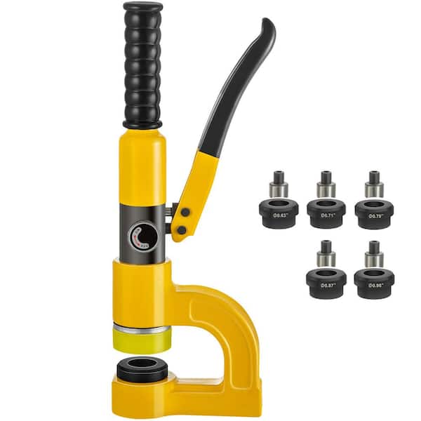 SKYSHALO Hydraulic Hole Punching Machine, 6 Ton Manual Hole Digger Punch, Portable Metal Hole Digger Hydraulic Punch Kit