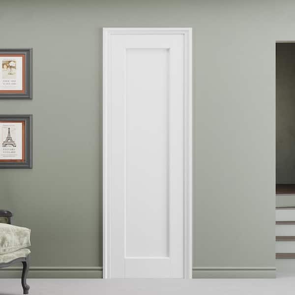 24 in. x 96 in. Panled Blank Solid Core White Primed MDF Wood Interior Door Slab