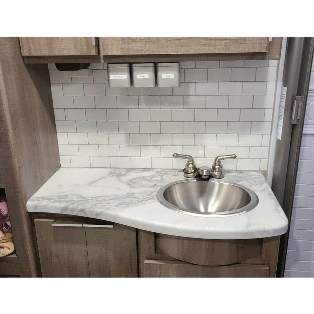 12'' x 12'' White Vinyl Peel and Stick Subway Tile