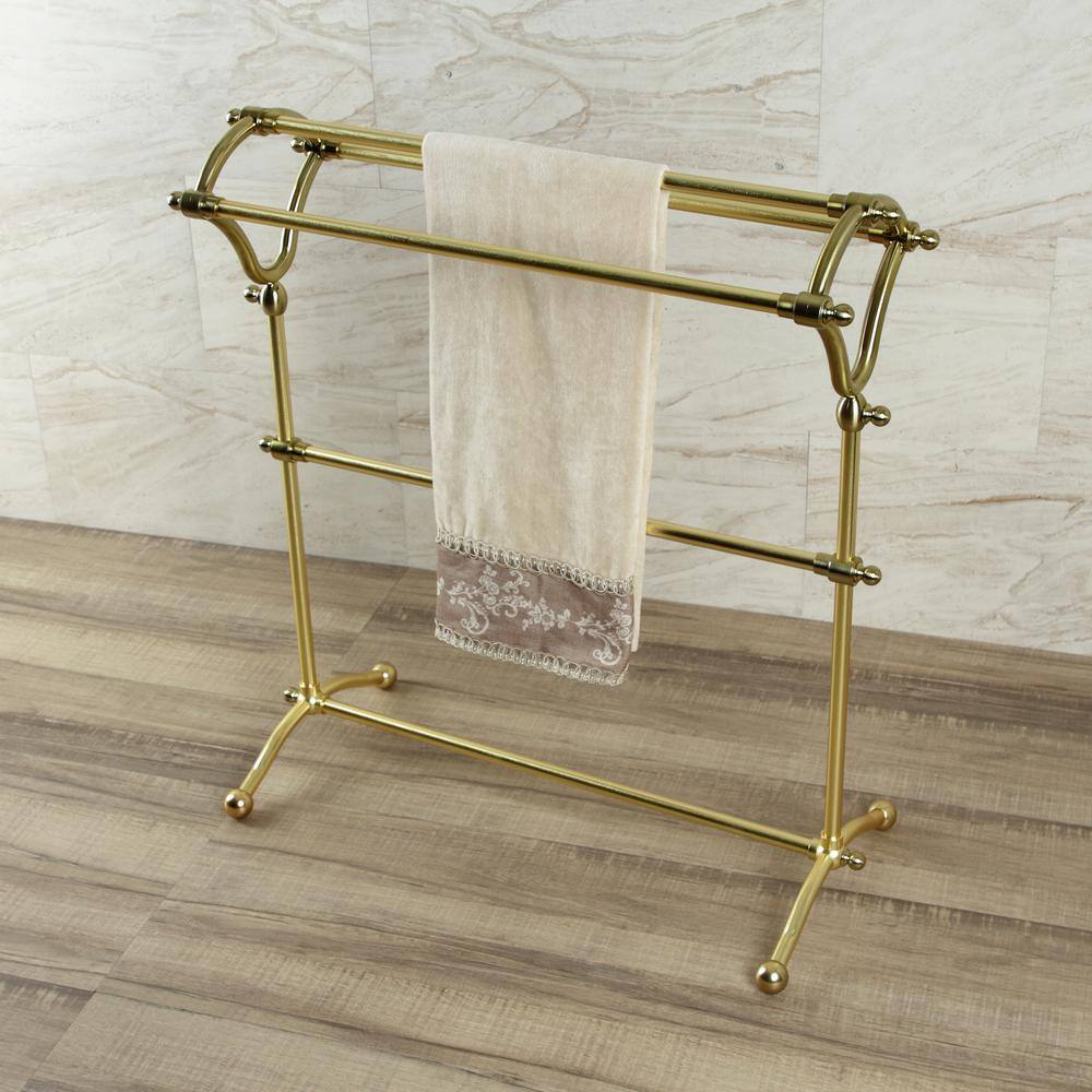 Edenscape Brushed Brass Freestanding Y-Type Towel Rack