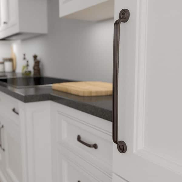 Arezzo Collection 12 5/8 in. (320 mm) Honey Bronze Traditional Curved Cabinet Bar Pull