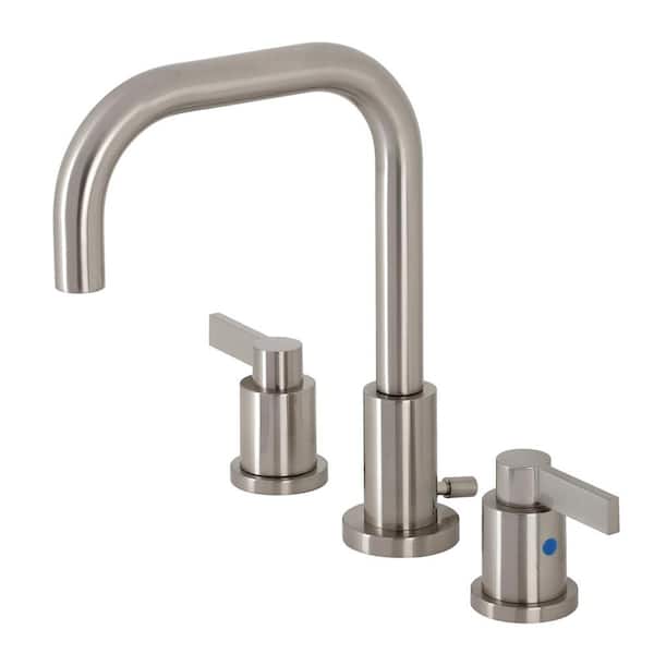 Kingston Brass NuvoFusion 8 in. Widespread 2-Handle Bathroom Faucet in Brushed Nickel