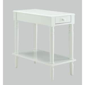 French Country White No Tools Chairside Table
