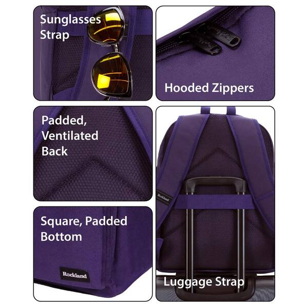Watt ignorance embrace Rockland 17 in. Purple Classic Laptop Backpack B12A-PURPLE - The Home Depot