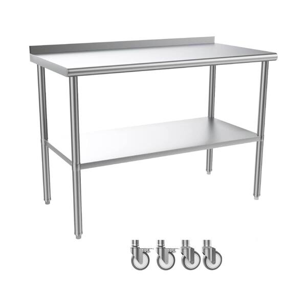 Winado 48 x 24 in. Stainless Steel Kitchen Prep Table Kitchen Utility